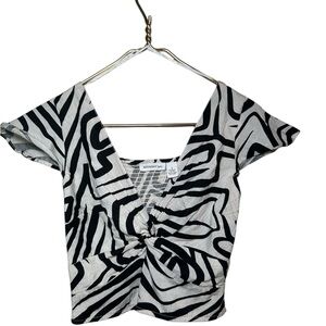 Midnight Sky Women's Black and White Top